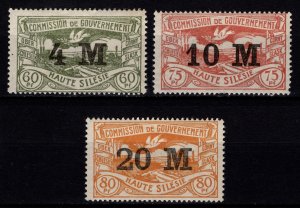 Germany Upper Silesia 1922 Coal Mine Surch., Set [Unused]