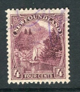 NEWFOUNDLAND; 1923 early pictorial issue fine used 4c. value