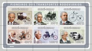 GUINEA BISSAU - 2008 - Pioneers of Transport - Perf 6v Sheet-Mint Never Hinged