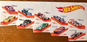 US # 5330a Hot Wheels Pane of 10 all different forever 2018 Mint NH