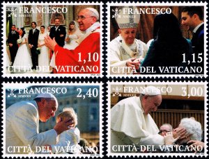 Vatican 2022 MNH Stamps Scott 1789-1792 Pontificate of Pope Francis