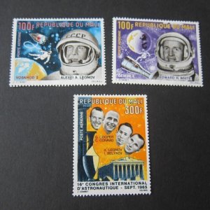 Mali 1966 Sc C33-35 space set MNH