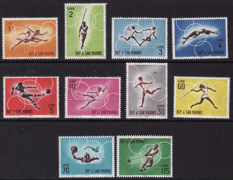 San Marino #572-81 F-VF Mint NH ** Sports