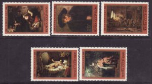 Russia-Sc#4511-15-unused NH set-Rembrandt paintings-1976-