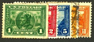 U.S. #397-400A USED SET MIXED CONDITION