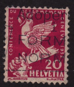 Switzerland 212 Dove on Broken Sword 1932