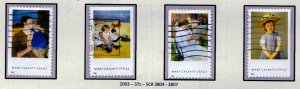 SC# 3804-07 - (37c) - Mary Cassatt Painting, USED complete set of 4