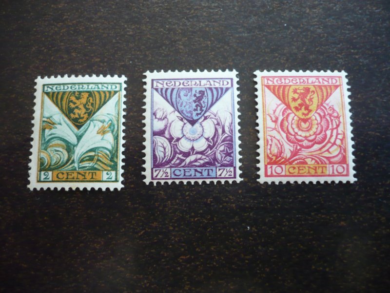 Stamps - Netherlands - Scott# B9-B11 - Mint Hinged Set of 3 Stamps