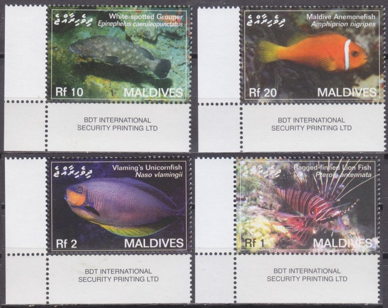 2007 Maldive Islands 4551-54 Sea fauna 5,30 €​​​​​​​