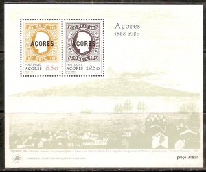 Azores Portugal 1980 Stamp on Stamp M/s Sc 315a MNH # 8222