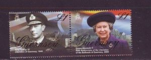 Guernsey Sc 866 2005 Liberation Anniversary stamp set mint NH
