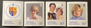 Tristan Da Cunha 1982 #310-3, Princess Diana, MNH.