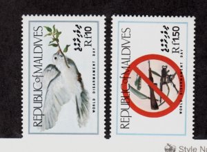 Maldive Isl Sc 1149-50 NH issue of 1986 - Birds
