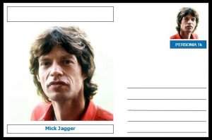 Personalities - souvenir postcard (glossy 6x4) - Mick Jagger 