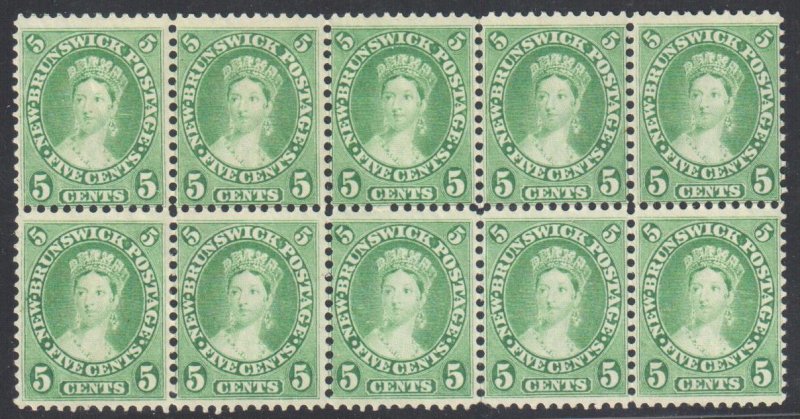 NB #8 MINT No Gum Rare Multiple block of 10 C$350,00