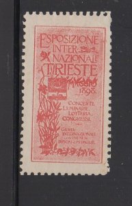 Italian Advertising Stamp - International Exhibition Trieste 1898