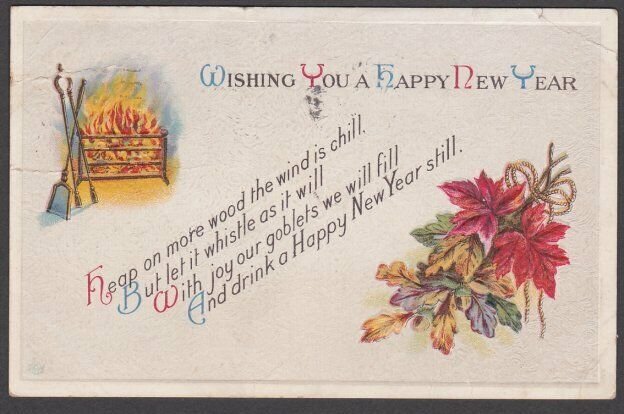 USA 1917 Red Cross Christmas seal tied on postcard ex Des Moines............B446