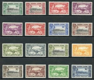 Sierra Leone SG188/200 KGVI 1938 Set of 16 Fresh M/Mint 