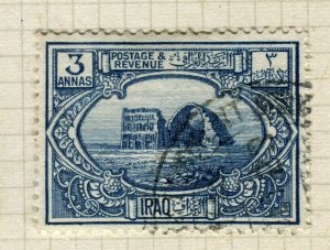 IRAQ; 1923 early pictorial issue fine used 3a. value