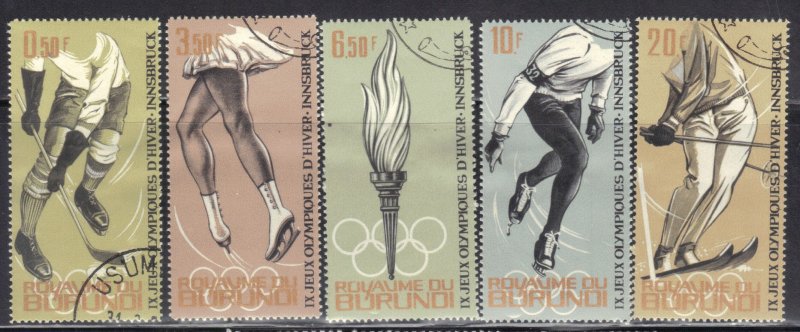 BURUNDI SC #68-72 **USED** 1964  OLYMPICS  SEE SCAN