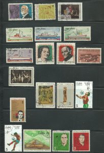 19 Different Used Stamps of Cuba