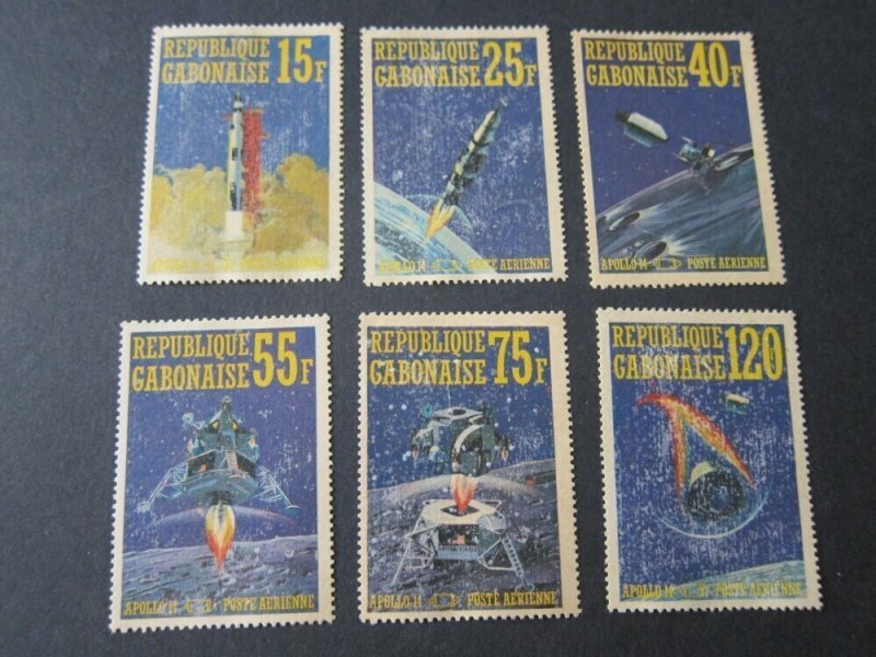 Gabon 1971 Sc C108-108E space set MNH