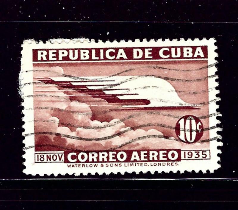 Cuba C23 Used 1936 issue some paper remnants