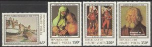 Upper Volta 1978, Albrecht Durer 450 death anniversary 4v, MNH