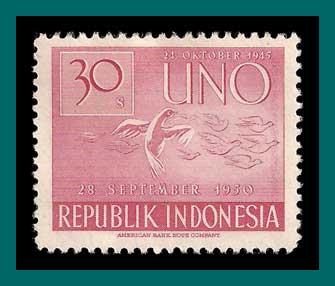 Indonesia 1951 United Nations Day, 30s MNG  365,SG663