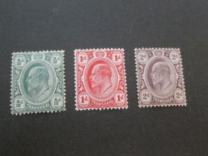 Transvaal 1905 Sc 281-283 MH