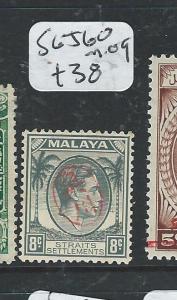 MALAYA JAPANESE OCCUPATION PENANG (P2307B) OKUGAWA 8C SG J60  MOG