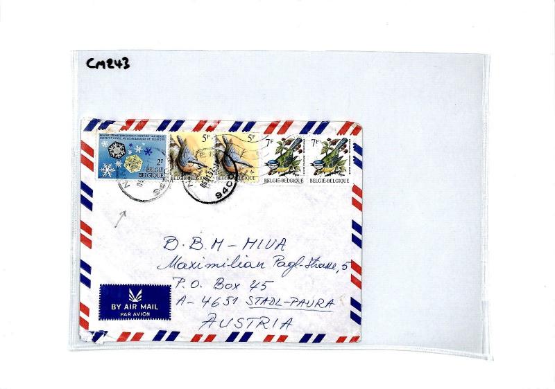 CM243 1992 *BELGIUM* Missionary Air Mail MIVA Austria Cover {samwells-covers}