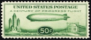 C18, Mint VF NH 50¢ Airmail Zeppelin Stamp *** Stuart Katz