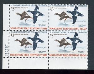 Scott #RW36 Federal Duck Mint Plate Block of 4 Stamps NH (Stock #RW36-PB3)