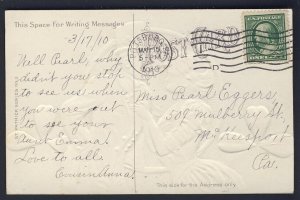 POSTAL HISTORY USA - Pittsburgh PA 1910 to McKeesport PA GENEALOGY POSTCARD