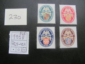 Germany 1926 MNH SC B15-18 SET XF 220 EUROS (230)