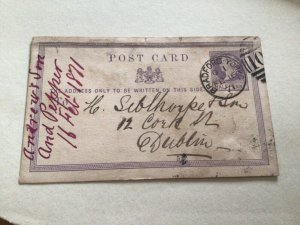 Queen Victoria 1870 Halfpenny Lilac Andrews & Pepper Bradford postcard  A13839