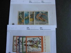 West Germany better stuff assembled in 6 sales cards,many nice semi postal sets! 