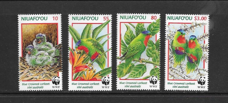 BIRDS - TONGA (NIUAFO'OU #22-5  LORIKEET  WWF  MNH