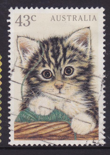 Australia 1991 Domestic Pets Kitten  43c SG 1300