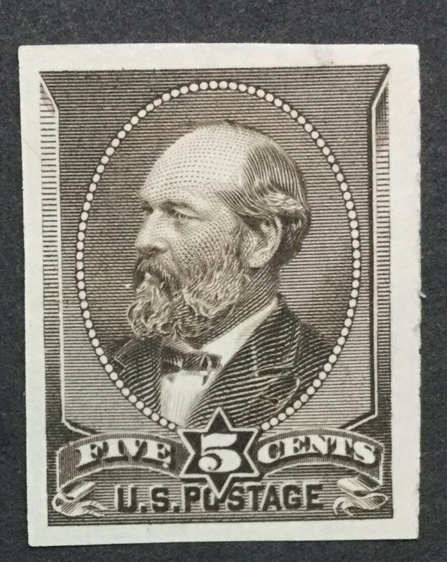 MOMEN: US #205P3 PLATE PROOF ON INDIA #25834