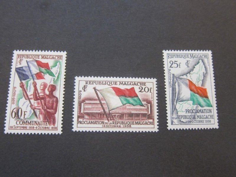 Madagascar 1959 Sc 303-05 set MNH