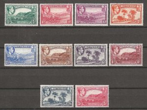 MONTSERRAT 1938/48 SG 101/110 MINT
