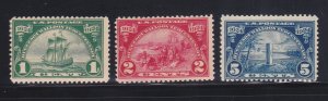 United States 614-616 Set MH Huguenot Walloon Tercentenary Issue (B)