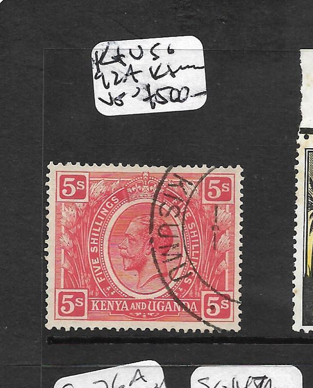 KENYA AND UGANDA  (P0609B) KGV  5/- SG92A KISUMU RARE  VFU