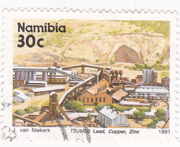 Namibia 1991 Minerals \Lead & Copper\ Used-30c SG 559