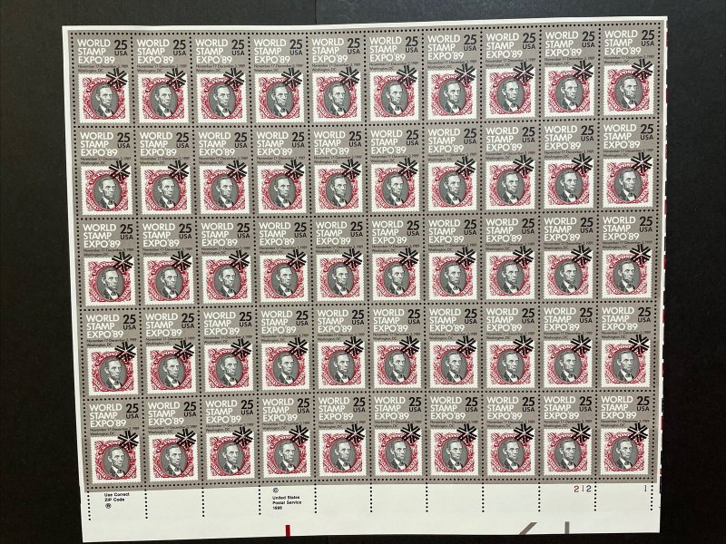 1989 sheet World Stamp Expo '89 Sc# 2410