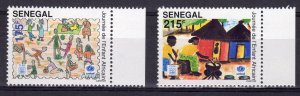 Senegal 1994 Sc#1102/1103 UNICEF African Children's Set (2) perforated MNH