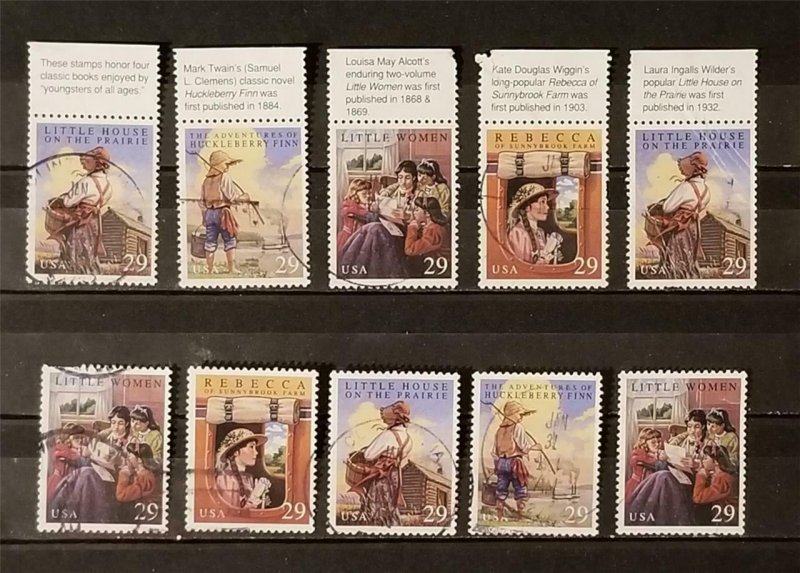 US Scott 2785-2789 Children's Classics Storybook Stamp Lot Set Used G4857