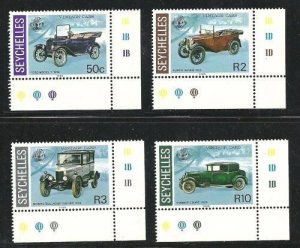 Album Treasures Seychelles Scott # 581-584 Vintage Cars Mint NH